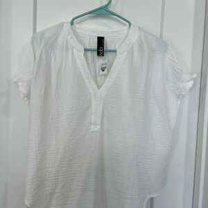 White Short Sleeve Top by Bobi Los Angeles